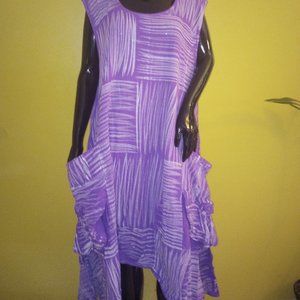 XL cotton  Purple dress with Large pocket
